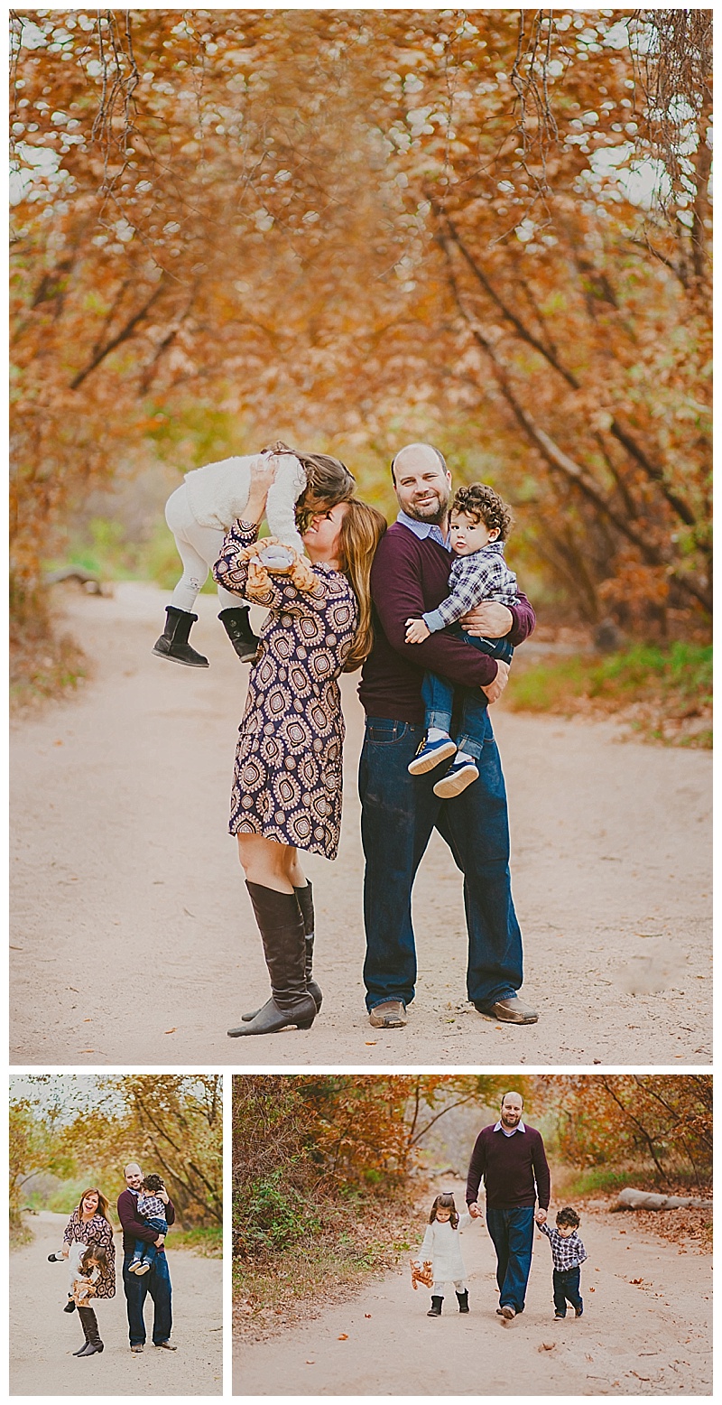 Lake Forest woodsy fun playful kids and family session. Orange Countys fine art family photographer Madeleine JL Photography